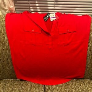 INC International Concepts Red Dolman Knit Top